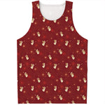 Christmas Angel Pattern Print Men's Tank Top