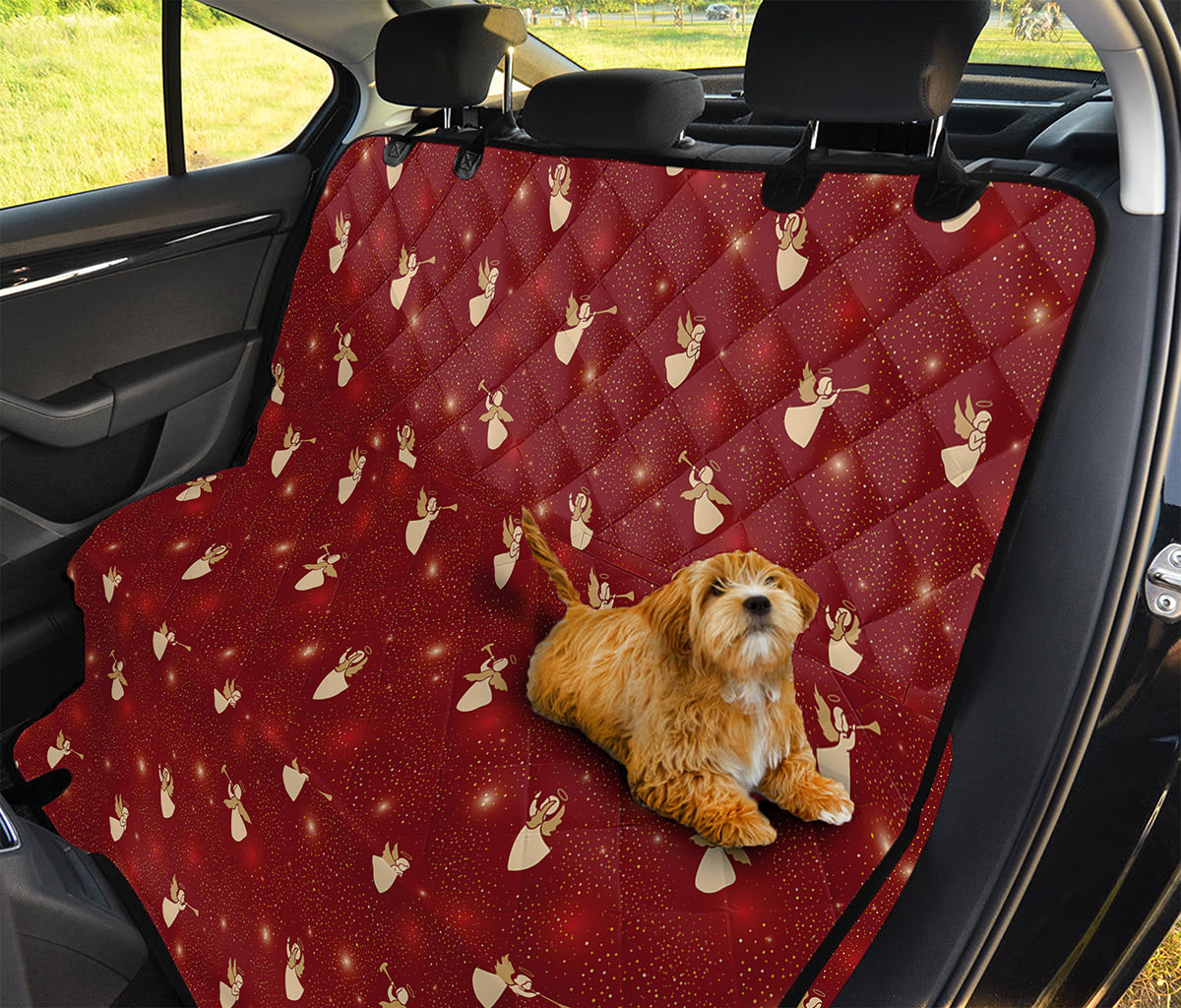 Christmas Angel Pattern Print Pet Car Back Seat Cover