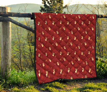 Christmas Angel Pattern Print Quilt