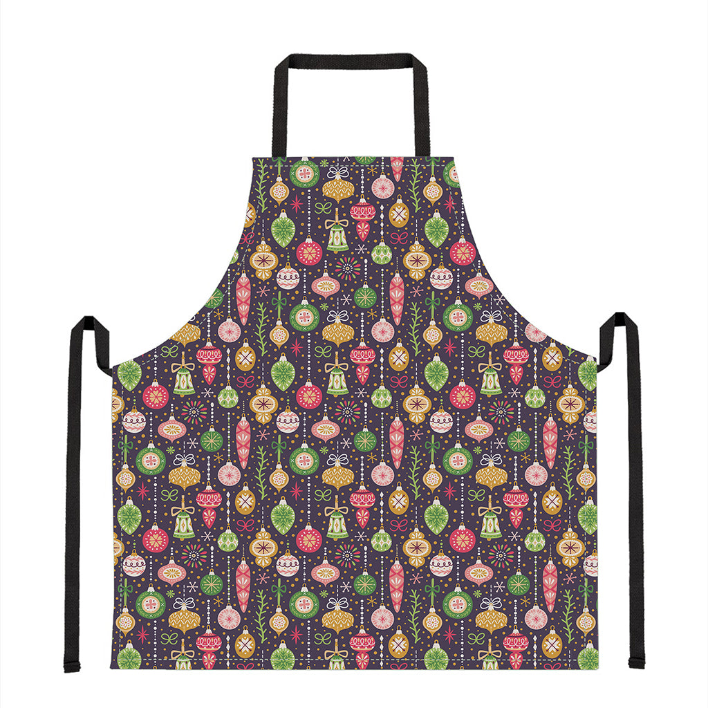 Christmas Baubles Pattern Print Apron