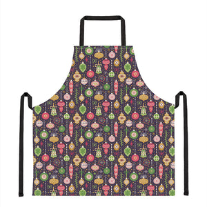 Christmas Baubles Pattern Print Apron