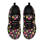 Christmas Baubles Pattern Print Black Sneakers