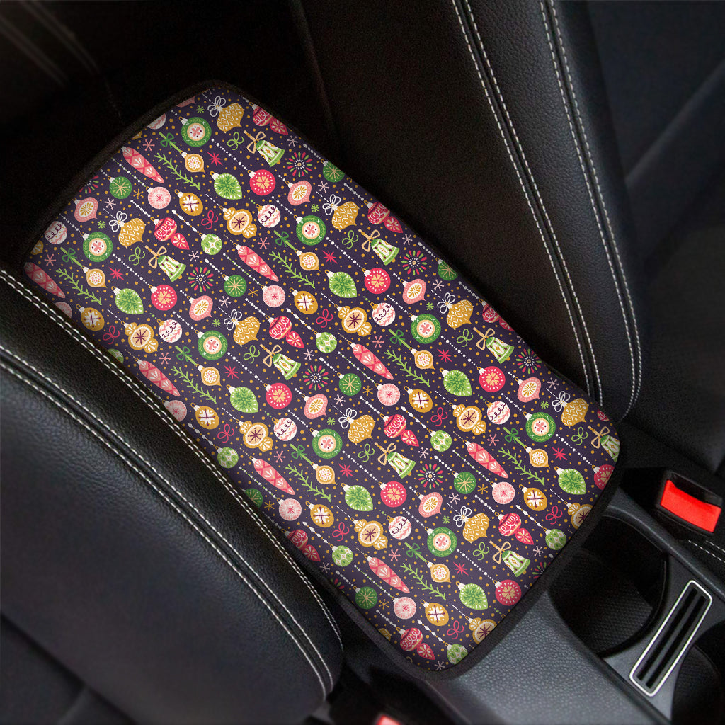 Christmas Baubles Pattern Print Car Center Console Cover