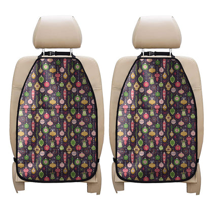 Christmas Baubles Pattern Print Car Seat Organizers