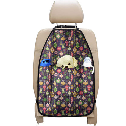 Christmas Baubles Pattern Print Car Seat Organizers