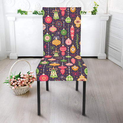 Christmas Baubles Pattern Print Dining Chair Slipcover