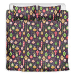 Christmas Baubles Pattern Print Duvet Cover Bedding Set