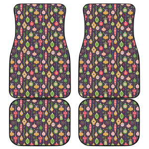 Christmas Baubles Pattern Print Front and Back Car Floor Mats