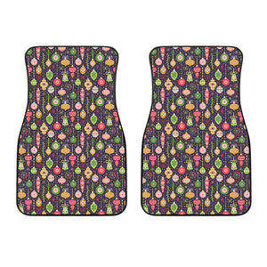 Christmas Baubles Pattern Print Front Car Floor Mats