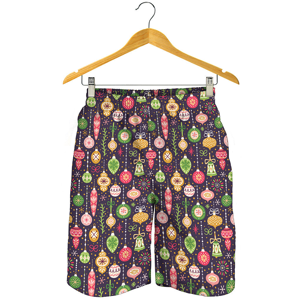 Christmas Baubles Pattern Print Men's Shorts