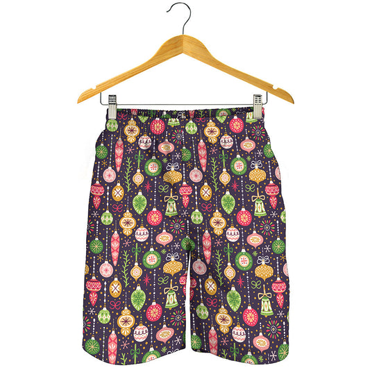 Christmas Baubles Pattern Print Men's Shorts
