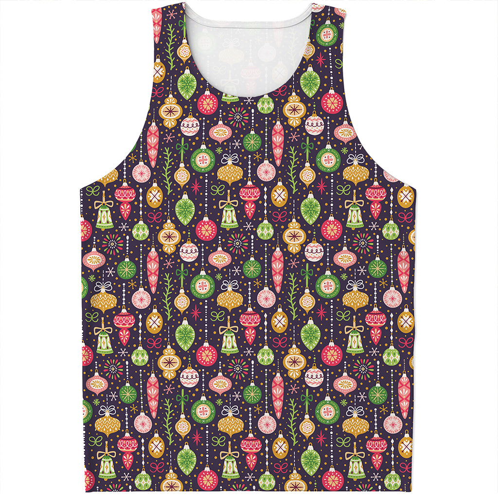 Christmas Baubles Pattern Print Men's Tank Top