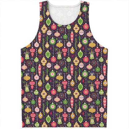 Christmas Baubles Pattern Print Men's Tank Top