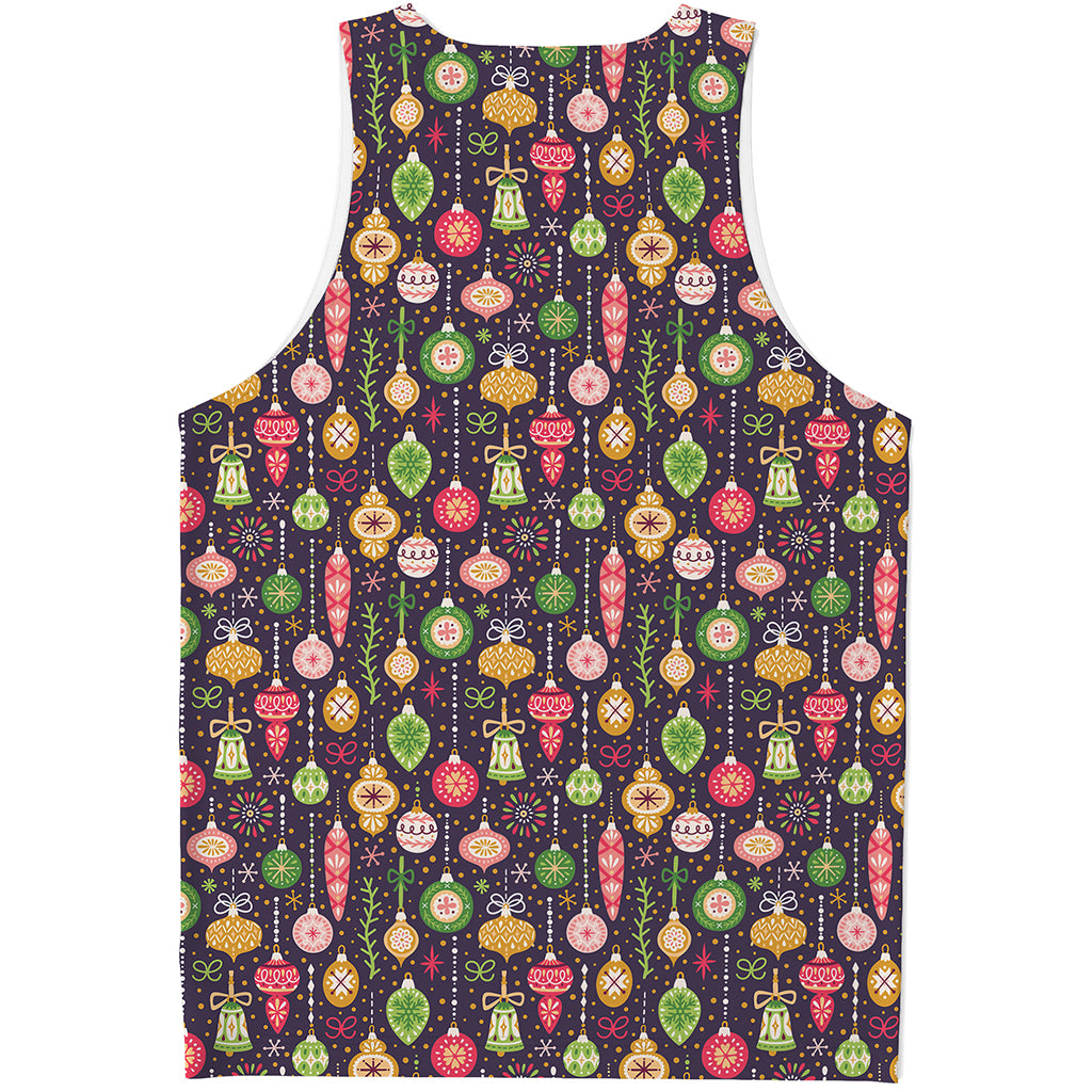 Christmas Baubles Pattern Print Men's Tank Top