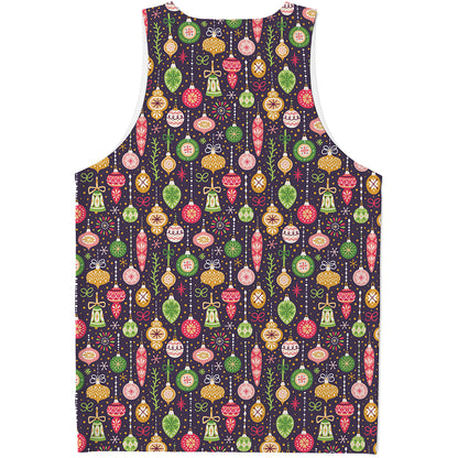Christmas Baubles Pattern Print Men's Tank Top