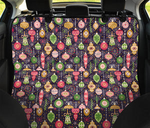 Christmas Baubles Pattern Print Pet Car Back Seat Cover