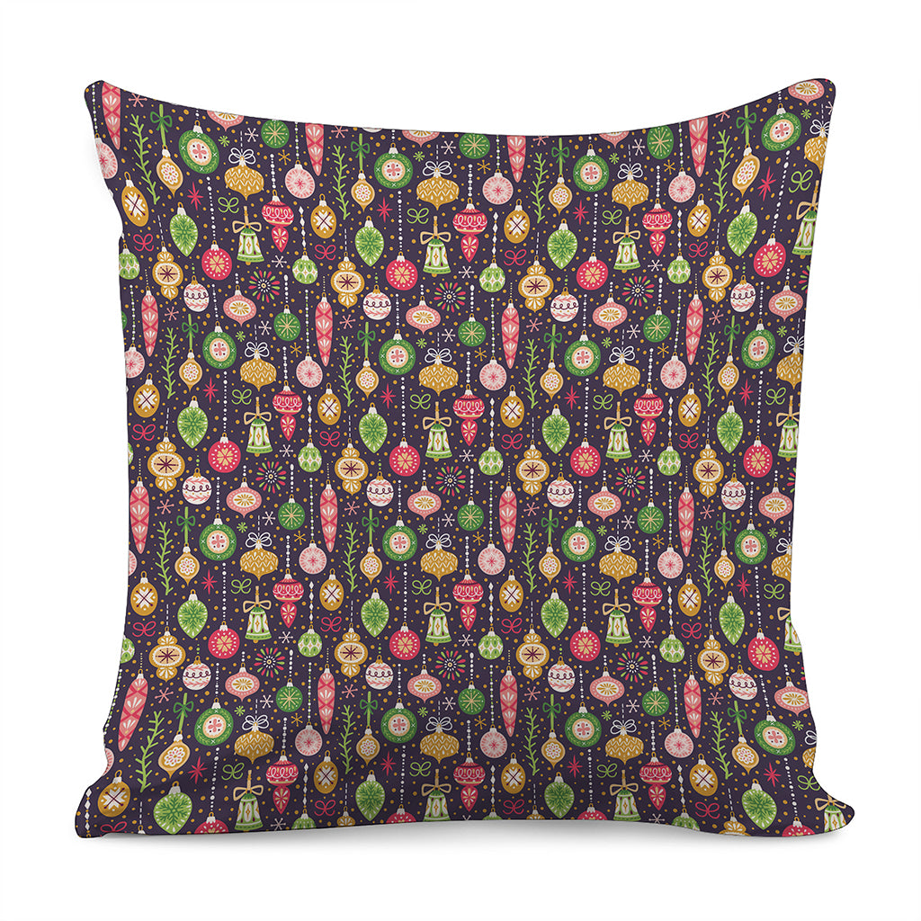 Christmas Baubles Pattern Print Pillow Cover