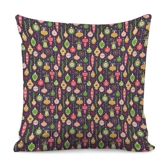 Christmas Baubles Pattern Print Pillow Cover