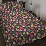 Christmas Baubles Pattern Print Quilt Bed Set