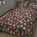 Christmas Baubles Pattern Print Quilt Bed Set