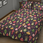Christmas Baubles Pattern Print Quilt Bed Set