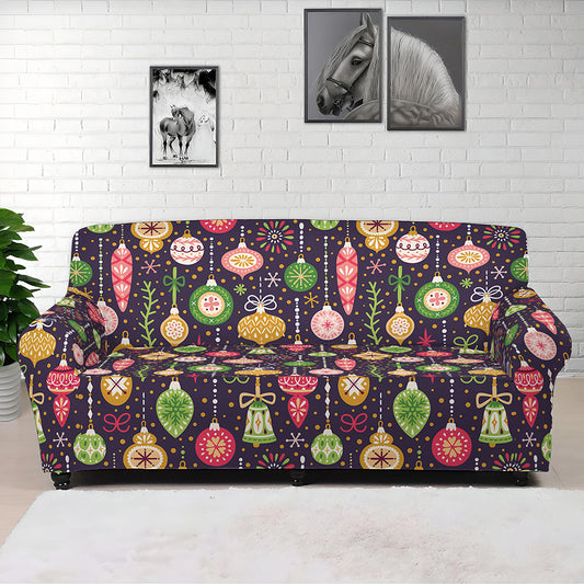 Christmas Baubles Pattern Print Sofa Cover