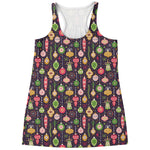 Christmas Baubles Pattern Print Women's Racerback Tank Top