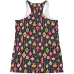 Christmas Baubles Pattern Print Women's Racerback Tank Top