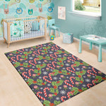 Christmas Berry And Candy Pattern Print Area Rug