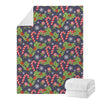 Christmas Berry And Candy Pattern Print Blanket