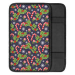 Christmas Berry And Candy Pattern Print Car Center Console Cover