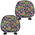 Christmas Berry And Candy Pattern Print Car Headrest Covers