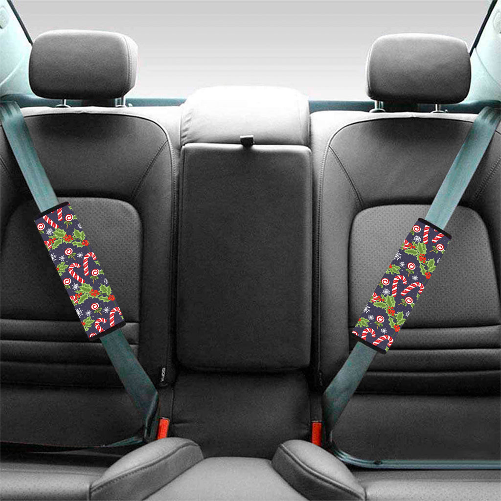 Christmas Berry And Candy Pattern Print Car Seat Belt Covers