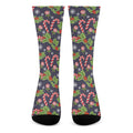 Christmas Berry And Candy Pattern Print Crew Socks