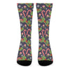 Christmas Berry And Candy Pattern Print Crew Socks