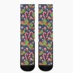 Christmas Berry And Candy Pattern Print Crew Socks