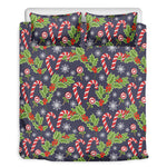 Christmas Berry And Candy Pattern Print Duvet Cover Bedding Set