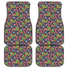 Christmas Berry And Candy Pattern Print Front and Back Car Floor Mats