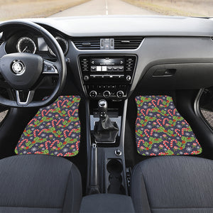 Christmas Berry And Candy Pattern Print Front Car Floor Mats