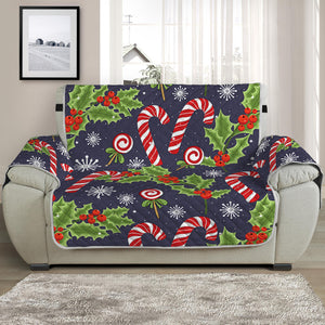 Christmas Berry And Candy Pattern Print Half Sofa Protector