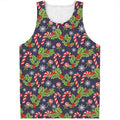 Christmas Berry And Candy Pattern Print Men's Tank Top