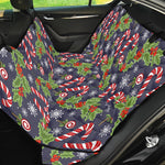 Christmas Berry And Candy Pattern Print Pet Car Back Seat Cover