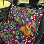 Christmas Berry And Candy Pattern Print Pet Car Back Seat Cover