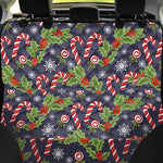 Christmas Berry And Candy Pattern Print Pet Car Back Seat Cover