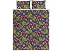 Christmas Berry And Candy Pattern Print Quilt Bed Set