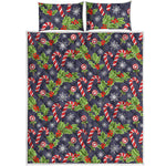 Christmas Berry And Candy Pattern Print Quilt Bed Set