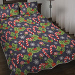 Christmas Berry And Candy Pattern Print Quilt Bed Set