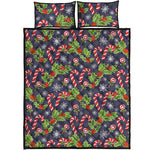 Christmas Berry And Candy Pattern Print Quilt Bed Set