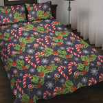 Christmas Berry And Candy Pattern Print Quilt Bed Set