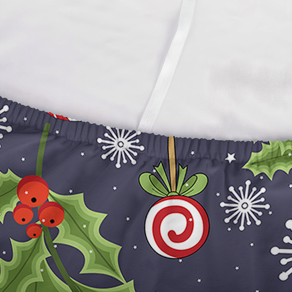 Christmas Berry And Candy Pattern Print Sofa Cover